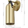 SAFAVIEH Lighting Collection Westly White/Gold Modern Downlight Wall Sconce Set of 2 Light Fixture, Ideal for Bathroom, Entryway, Vanity, Foyer, Hallway, Living Room (LED Bulbs Included)(Gold)