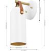 SAFAVIEH Lighting Collection Westly White/Gold Modern Downlight Wall Sconce Set of 2 Light Fixture, Ideal for Bathroom, Entryway, Vanity, Foyer, Hallway, Living Room (LED Bulbs Included)(White/Gold)