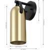 SAFAVIEH Lighting Collection Westly White/Gold Modern Downlight Wall Sconce Set of 2 Light Fixture, Ideal for Bathroom, Entryway, Vanity, Foyer, Hallway, Living Room (LED Bulbs Included)(Gold/Black)