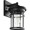 SAFAVIEH PLT4001A Lighting Senta Black Metal Wall (LED Bulb Included) Outdoor Lantern