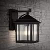 SAFAVIEH PLT4009A Lighting Ranzi Black Wall (LED Bulb Included) Outdoor Lantern