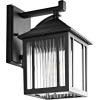 SAFAVIEH PLT4009A Lighting Ranzi Black Wall (LED Bulb Included) Outdoor Lantern