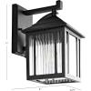 SAFAVIEH PLT4009A Lighting Ranzi Black Wall (LED Bulb Included) Outdoor Lantern