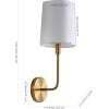 SAFAVIEH SCN4014A Lighting Jaxson Brass Gold Wall (LED Bulb Included) Sconce