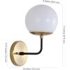 SAFAVIEH SCN4017A Lighting Cayden Brass Gold and Black Wall (LED Bulb Included) Sconce, White