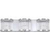 SAFAVIEH SCN4031A Maverick Chrome and Clear 3-Light Wall (LED Bulbs Included) Sconce