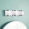 SAFAVIEH SCN4031A Maverick Chrome and Clear 3-Light Wall (LED Bulbs Included) Sconce