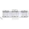 SAFAVIEH SCN4031A Maverick Chrome and Clear 3-Light Wall (LED Bulbs Included) Sconce