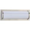 SAFAVIEH SCN4038A Lighting Luka Brush Nickel and White Vanity Bar Bathroom (LED Bulb Included) Sconce