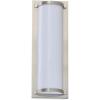 SAFAVIEH SCN4038A Lighting Luka Brush Nickel and White Vanity Bar Bathroom (LED Bulb Included) Sconce
