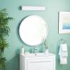 SAFAVIEH SCN4041A Lighting Gannon Brush Nickel and White Vanity Bar Bathroom (LED Bulb Included) Sconce