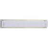 SAFAVIEH SCN4041A Lighting Gannon Brush Nickel and White Vanity Bar Bathroom (LED Bulb Included) Sconce