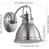 SAFAVIEH SCN4053B Lighting Lawson Brush Nickel and White Bathroom (LED Bulb Included) Sconce(Nickle)