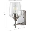 SAFAVIEH SCN4055A Lighting Valda Nickel and Brass 11-inch (LED Bulb Included) Wall Sconce