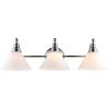 SAFAVIEH SCN4062A Panya 3-Light Bronze and Chrome 7-inch (LED Bulbs Included) Wall Sconce