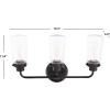 Safavieh Lighting Collection Derser Oil Rubbed Bronze 3-Light Vanity Sconce (LED Bulb Included)