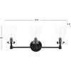 Safavieh Lighting Collection Lonsen Matte Black 3-Light Vanity Sconce (LED Bulb Included)(Black)