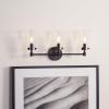 Safavieh Lighting Collection Lonsen Matte Black 3-Light Vanity Sconce (LED Bulb Included)(Black)