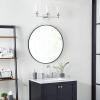 Safavieh Lighting Collection Lonsen Matte Black 3-Light Vanity Sconce (LED Bulb Included)(Chrome / Black)