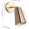 Safavieh Lighting Leonardo Brass Gold Wall Sconce (LED Bulb Included)