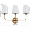 Safavieh Lighting Sawyer Brass Gold 3-Light Wall Sconce (LED Bulbs Included)