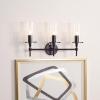 SAFAVIEH Collection Norala Chrome 3-Light Vanity Sconce (LED Bulb Included) SCN5001A(Black)