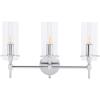 SAFAVIEH Collection Norala Chrome 3-Light Vanity Sconce (LED Bulb Included) SCN5001A(Chrome)