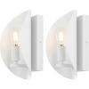 SAFAVIEH Lighting Collection Calluna White Wall Sconce Set of 2 Light Fixture, Ideal for Bathroom, Entryway, Vanity, Foyer, Hallway, Living Room (LED Bulbs Included)(White)