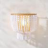 SAFAVIEH Lighting Collection Celyn Contemporary Boho White/Brass Beaded Single Wall Sconce