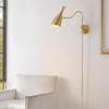 SAFAVIEH Lighting Collection Hellene Brass 1-light Swing Arm Wall Sconce Light Fixture Ideal for Bathroom, Entryway, Vanity, Foyer, Hallway, Living Room (LED Bulb Included)