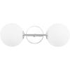 SAFAVIEH Lighting Collection Hymn Chrome 2-light Globe Wall Sconce Light Fixture Ideal for Bathroom, Entryway, Vanity, Foyer, Hallway, Living Room (LED Bulbs Included)(Chrome)