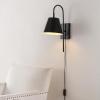 SAFAVIEH Lighting Collection Rhoeva Black Downlight Wall Sconce Light Fixture, Ideal for Bathroom, Entryway, Vanity, Foyer, Hallway, Living Room (LED Bulb Included)(Black)