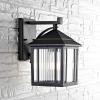 SAFAVIEH PLT4009A Lighting Ranzi Black Wall (LED Bulb Included) Outdoor Lantern