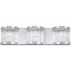 SAFAVIEH SCN4031A Maverick Chrome and Clear 3-Light Wall (LED Bulbs Included) Sconce