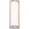 SAFAVIEH SCN4038A Lighting Luka Brush Nickel and White Vanity Bar Bathroom (LED Bulb Included) Sconce