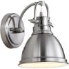 SAFAVIEH SCN4053B Lighting Lawson Brush Nickel and White Bathroom (LED Bulb Included) Sconce(Nickle)