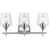SAFAVIEH SCN4057A Eagan 3-Light Nickel and Brass 11-inch (LED Bulbs Included) Wall Sconce