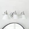 SAFAVIEH SCN4062A Panya 3-Light Bronze and Chrome 7-inch (LED Bulbs Included) Wall Sconce