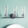 Safavieh Lighting Collection Remery Matte Black/Chrome 3-Light Sconce (LED Bulb Included)