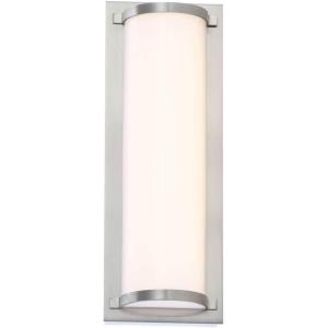 SAFAVIEH SCN4038A Lighting Luka Brush Nickel and White Vanity Bar Bathroom (LED Bulb Included) Sconce