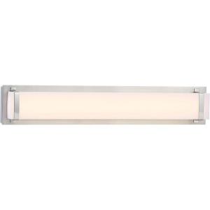 SAFAVIEH SCN4041A Lighting Gannon Brush Nickel and White Vanity Bar Bathroom (LED Bulb Included) Sconce