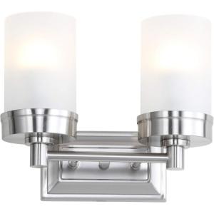 SAFAVIEH SCN4048A Kylan Nickel 2-Light Bathroom (LED Bulbs Included) Sconce