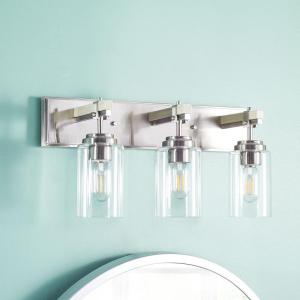 SAFAVIEH SCN4058A Warley 3-Light Bronze 10-inch (LED Bulbs Included) Wall Sconce