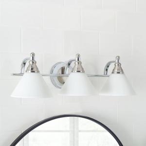 SAFAVIEH SCN4062A Panya 3-Light Bronze and Chrome 7-inch (LED Bulbs Included) Wall Sconce