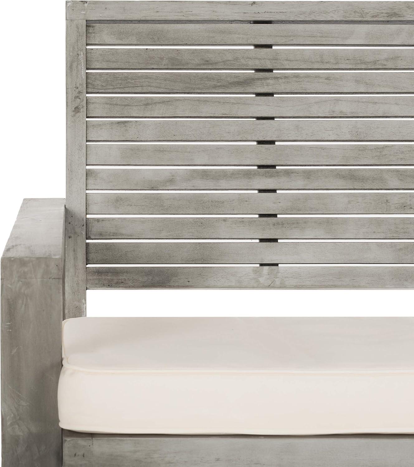 image:imageSAFAVIEH Home Collection Hailey Outdoor Living Acacia Patio SetGrey Beige