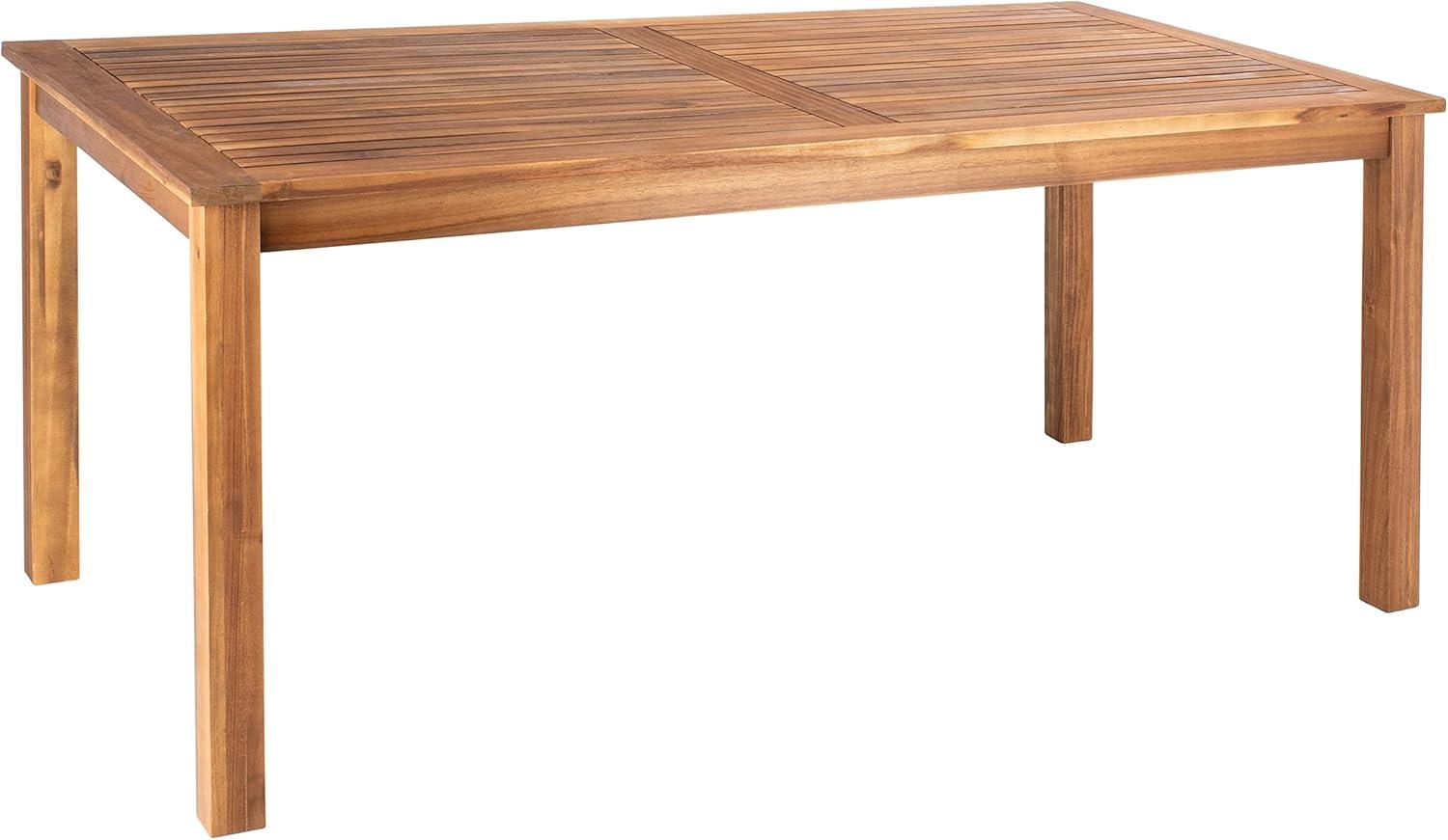 image:imageSAFAVIEH Outdoor Collection Aquina Natural Acacia WoodLight Brown 3Piece Dining SetNaturalNatural