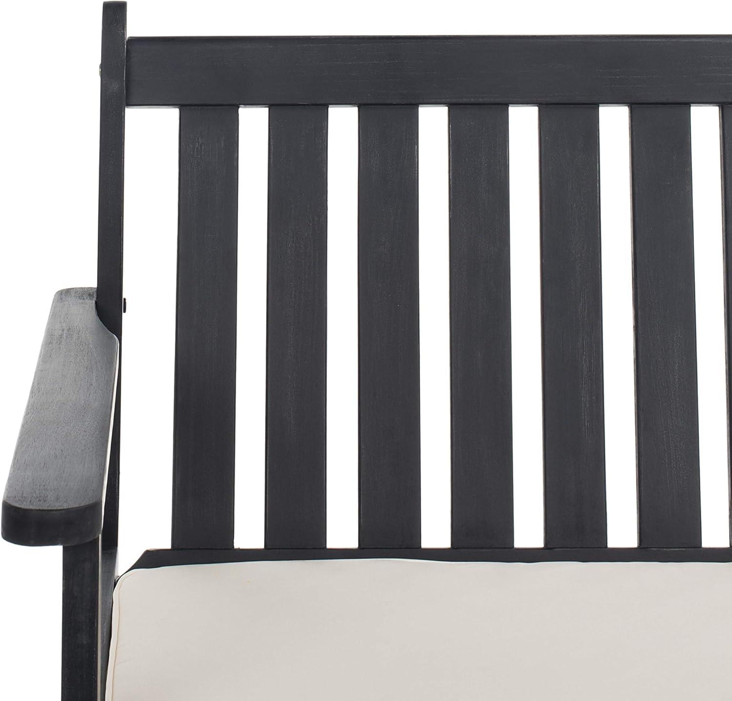 image:imageSAFAVIEH Outdoor Collection Burbank Black and White 4 Pc Outdoor SetBlack Beige