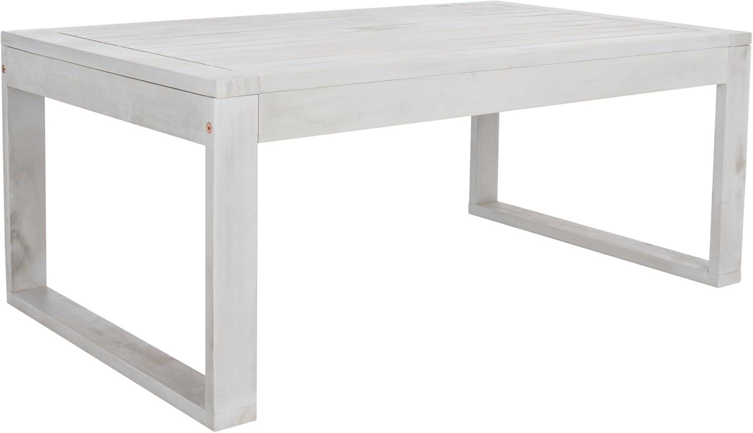 image:imageSAFAVIEH Outdoor Collection Emiko NaturalBeige Cushion Solid Wood 4Piece Conversation Patio SetGreyBeige