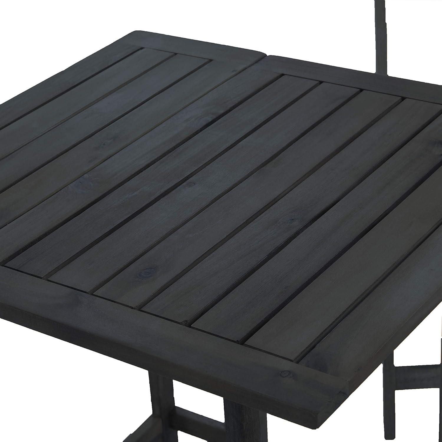 image:imageSAFAVIEH Outdoor Collection Gallo Ash Grey Acacia Wood 3Piece Balcony Bistro SetDark Slate Gray