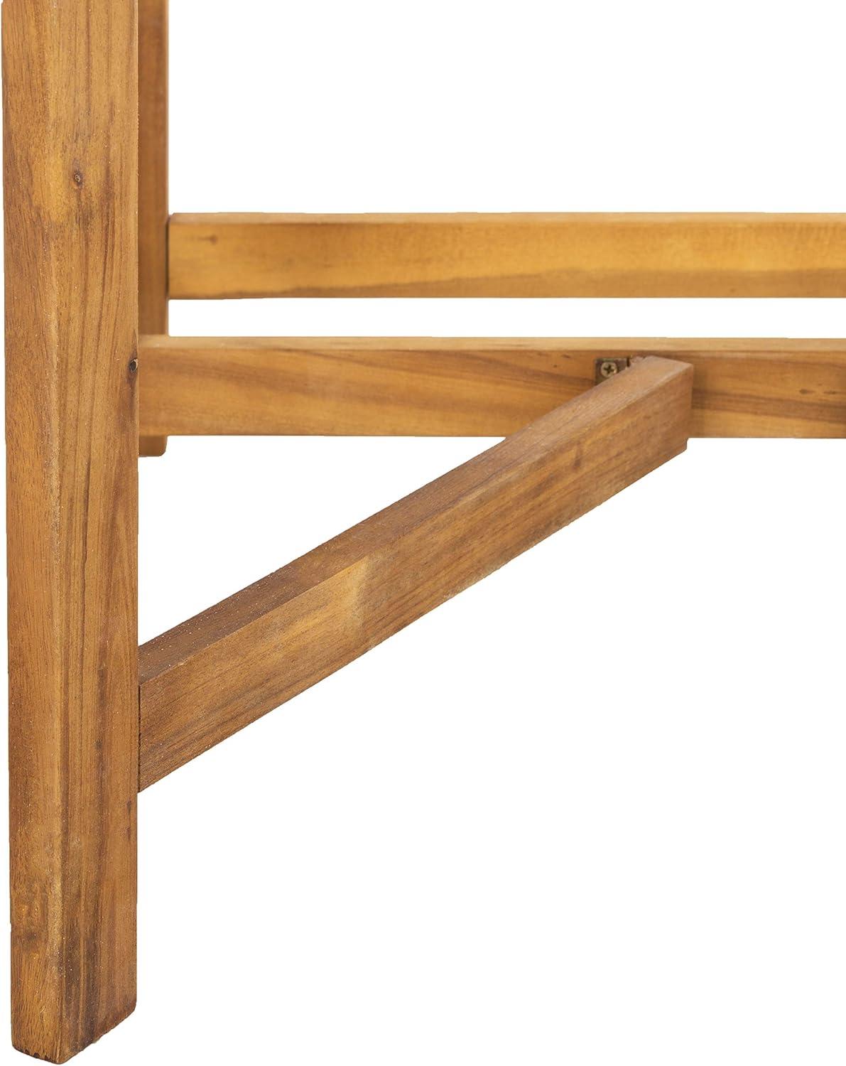 image:imageSAFAVIEH Outdoor Collection Gallo Ash Grey Acacia Wood 3Piece Balcony Bistro SetNatural